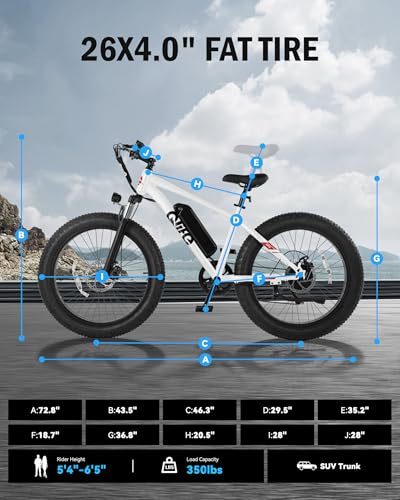 26x4.0 Fat Tire Electric Mountain Bike with 48V 13AH Battery R118