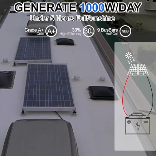2PCS 100 Watt 12 Volt Monocrystalline Solar Panel X861476