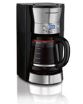12 Cups Black Programmable Coffee Maker T154