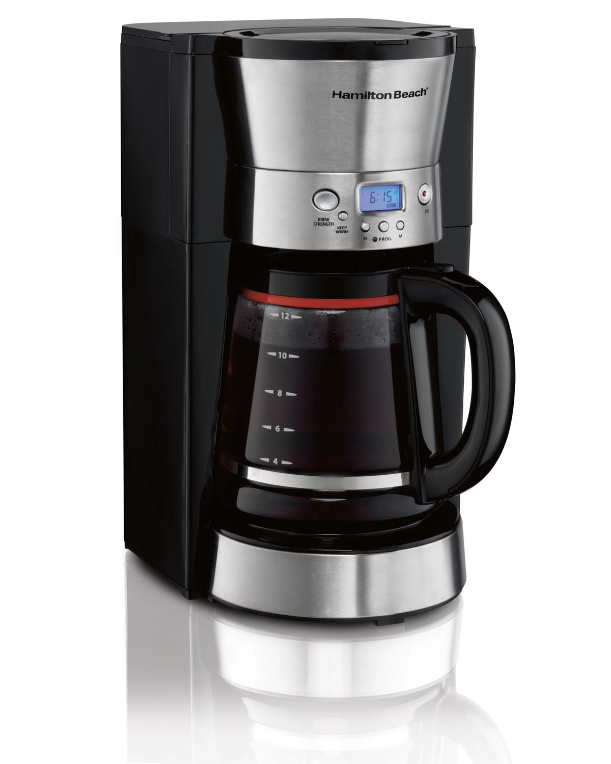12 Cups Black Programmable Coffee Maker T154