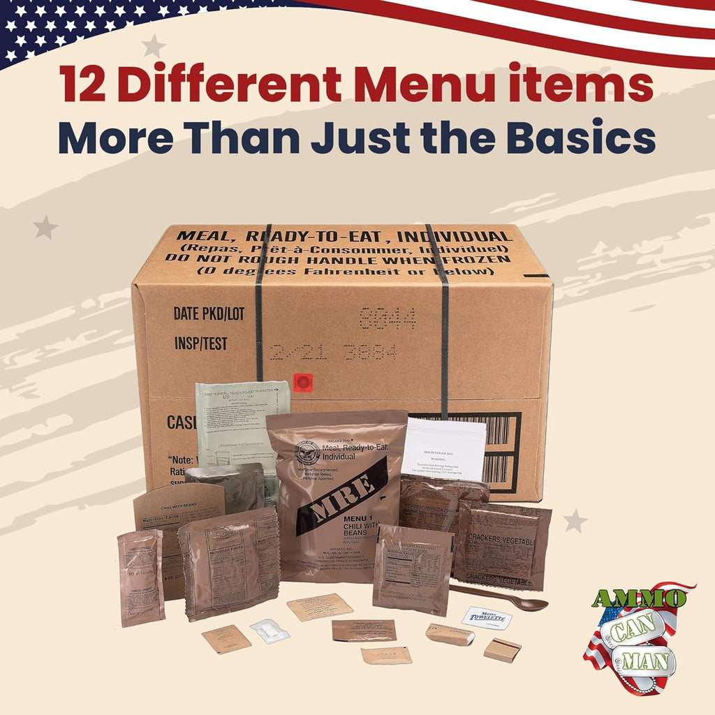 12ct US Military Surplus MRE Meals Ready to Eat U137446