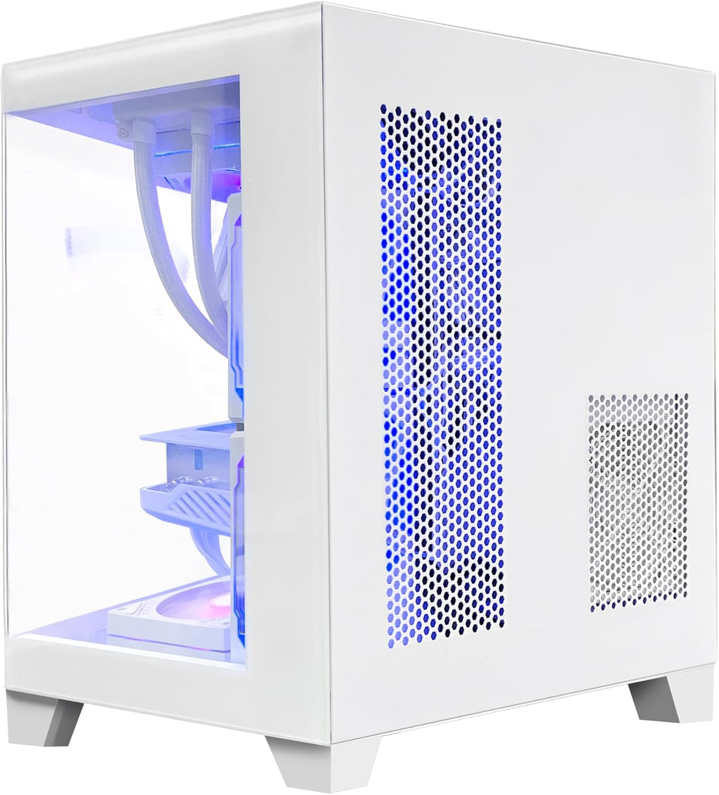 White Gaming PC with AMD Ryzen 5 5600X RTX 4060 16GB DDR4 RAM 1TB M.2 SSD X4555