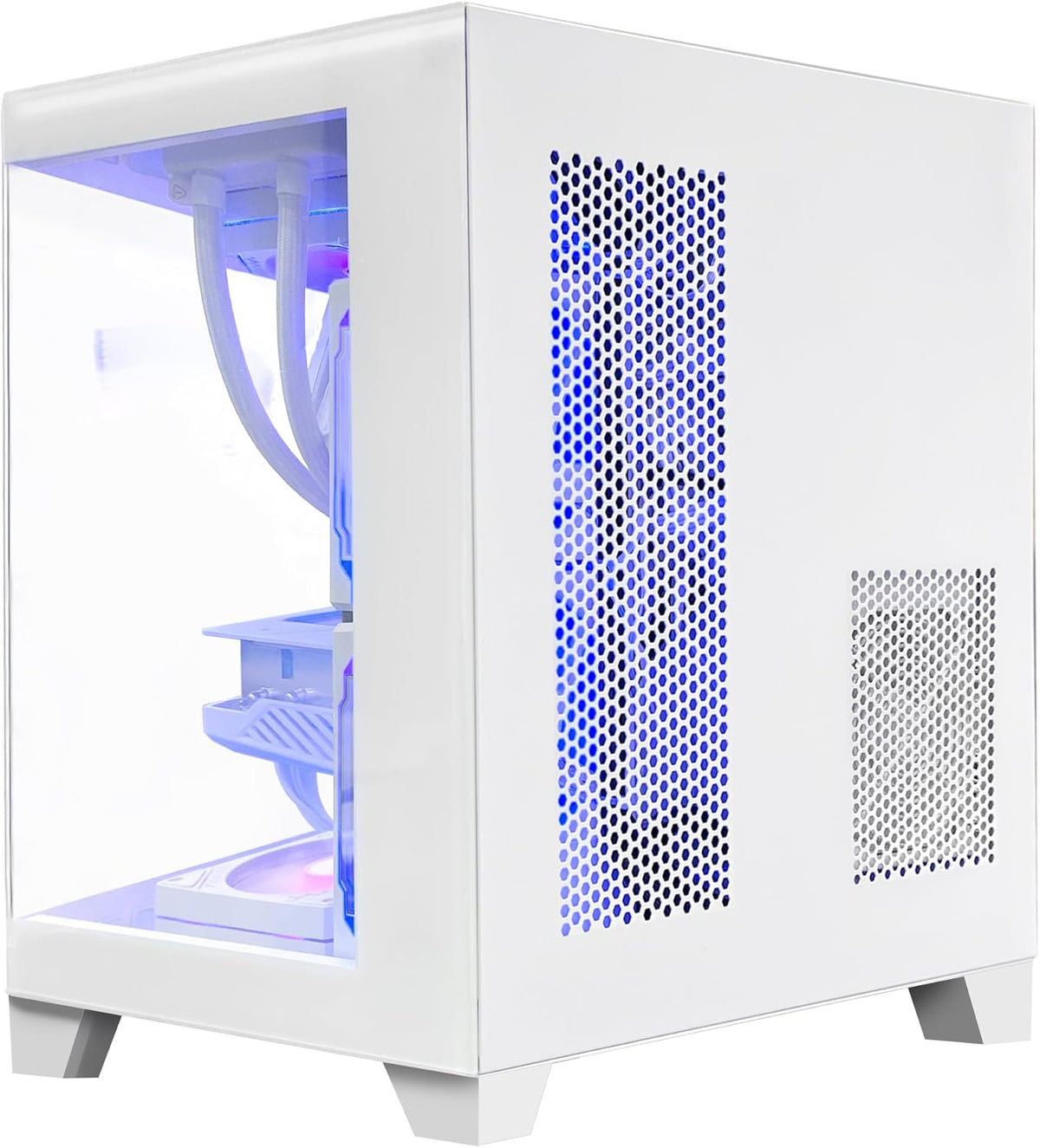 White Gaming PC with AMD Ryzen 5 5600X RTX 4060 16GB DDR4 RAM 1TB M.2 SSD X4555