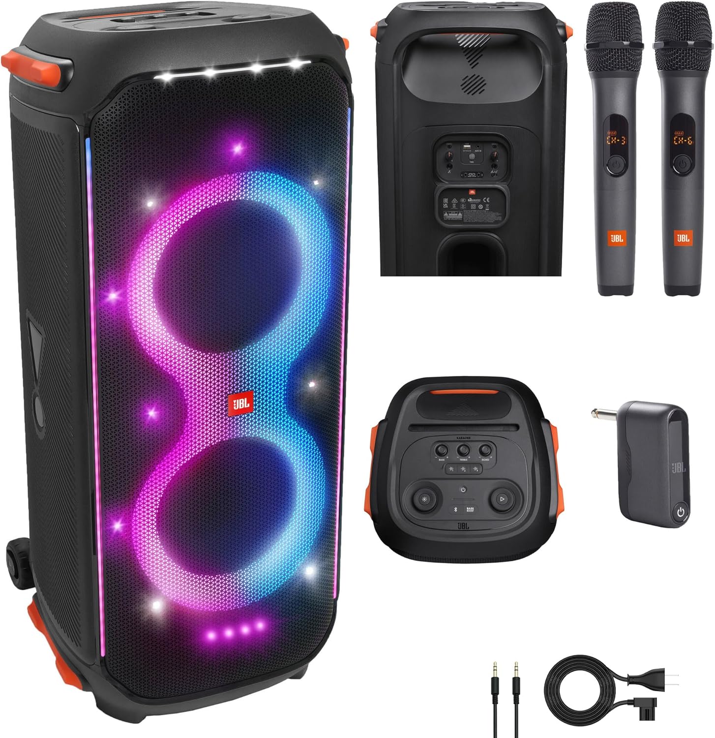 800W Wireless Bluetooth Splashproof Party Speaker with Lights Y847