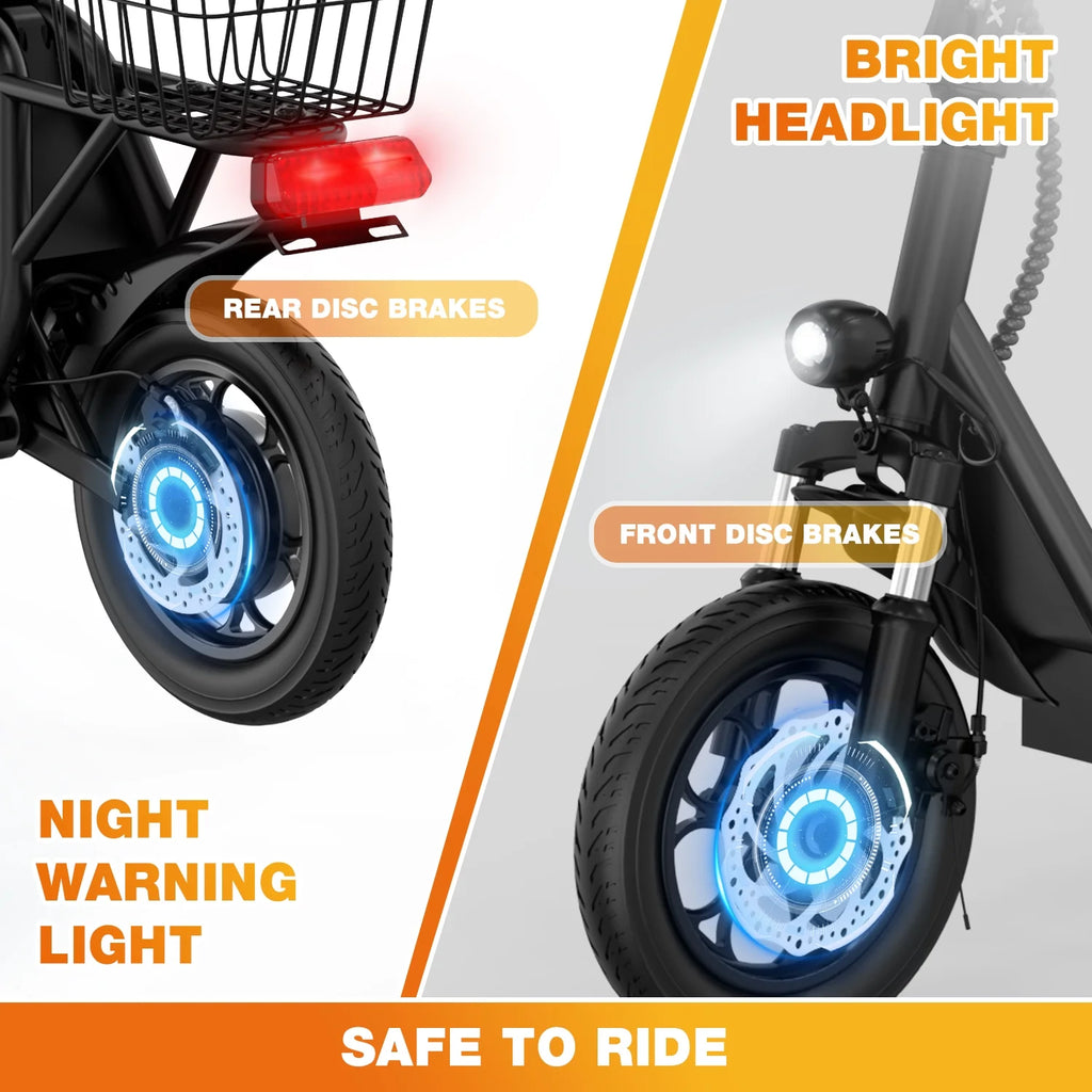 400W Motor 12" Pneumatic Tire Foldable Electric Scooter with Seat F628