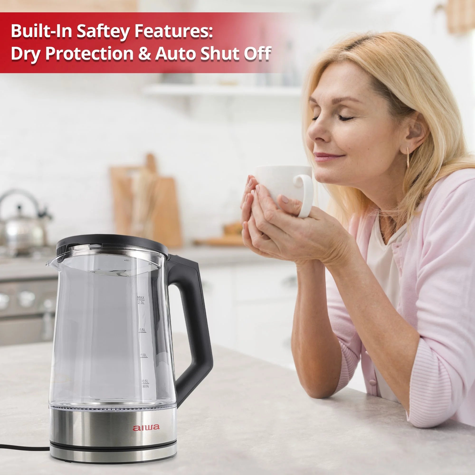 Electric Black Tea Kettle 8.4 Cups V606