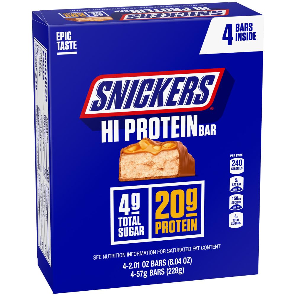 Peanut & Caramel Hi Protein Bar, 8.04 oz, 4 ct Box Q7205