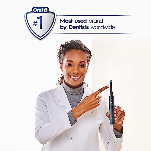 Black Rechargeable Electric Toothbrush with 5 Cleaning Settings, 2 Replacement Heads, Travel Case H5656