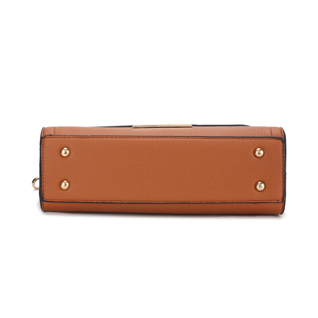 Croco Embossed Vegan Leather Shoulder Bag N44111