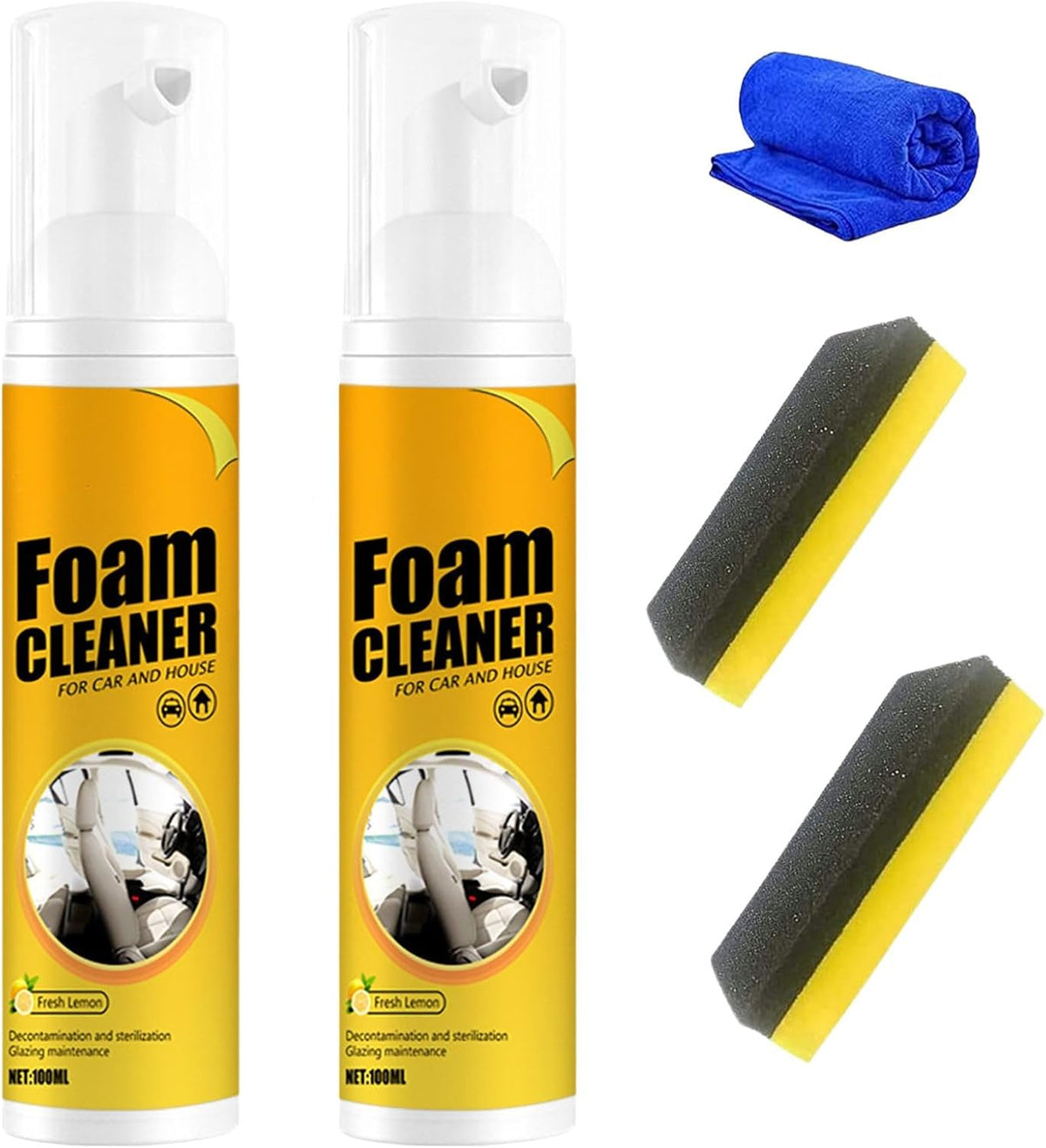 2PCS Multipurpose Foam Cleaner Lemon Flavor (100ml*2) V69623