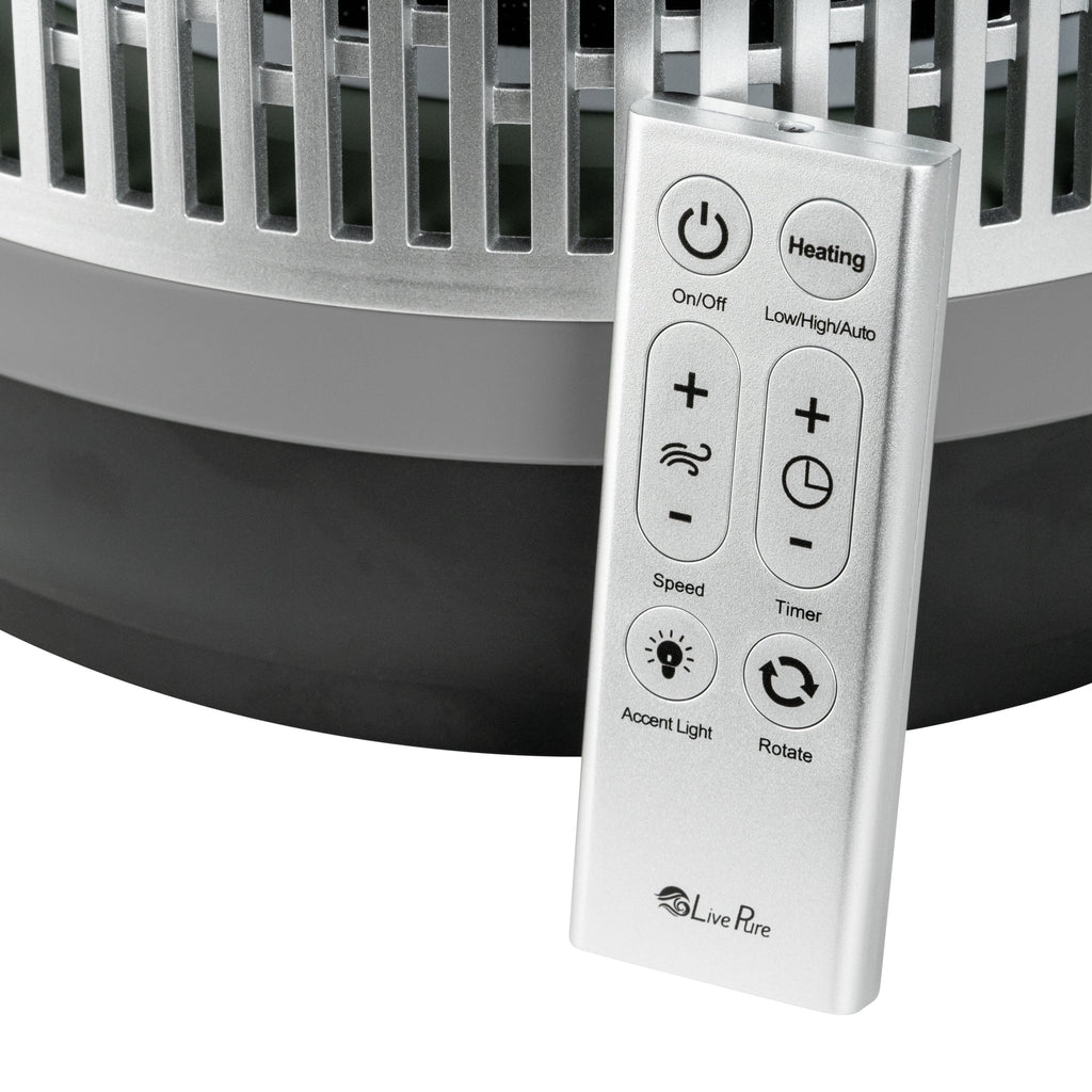 Gray 2 in 1 Air Purifier & Heater with HEPA Filtration V288