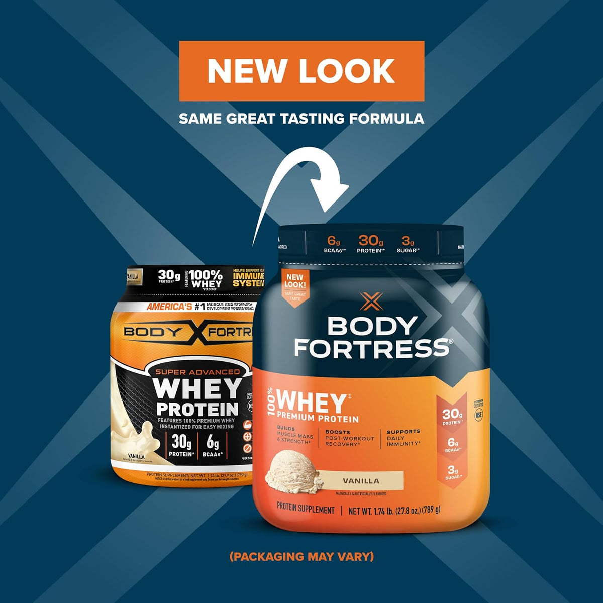 100% Whey Vanilla 1.74lbs & Whey Protein Vanilla Cream 1.8lbs M76156