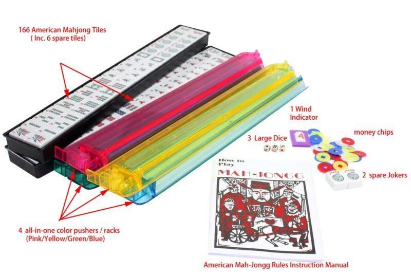 Blue Phoenix 166 Tiles American Mahjong Set with Soft Bag O188