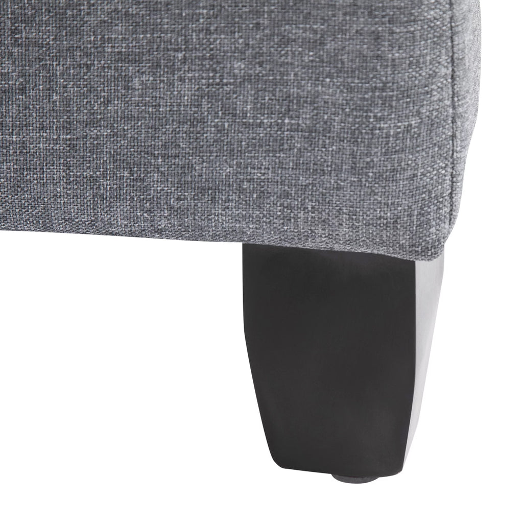 Gray Half Moon Storage Ottoman with Lift Lid J863