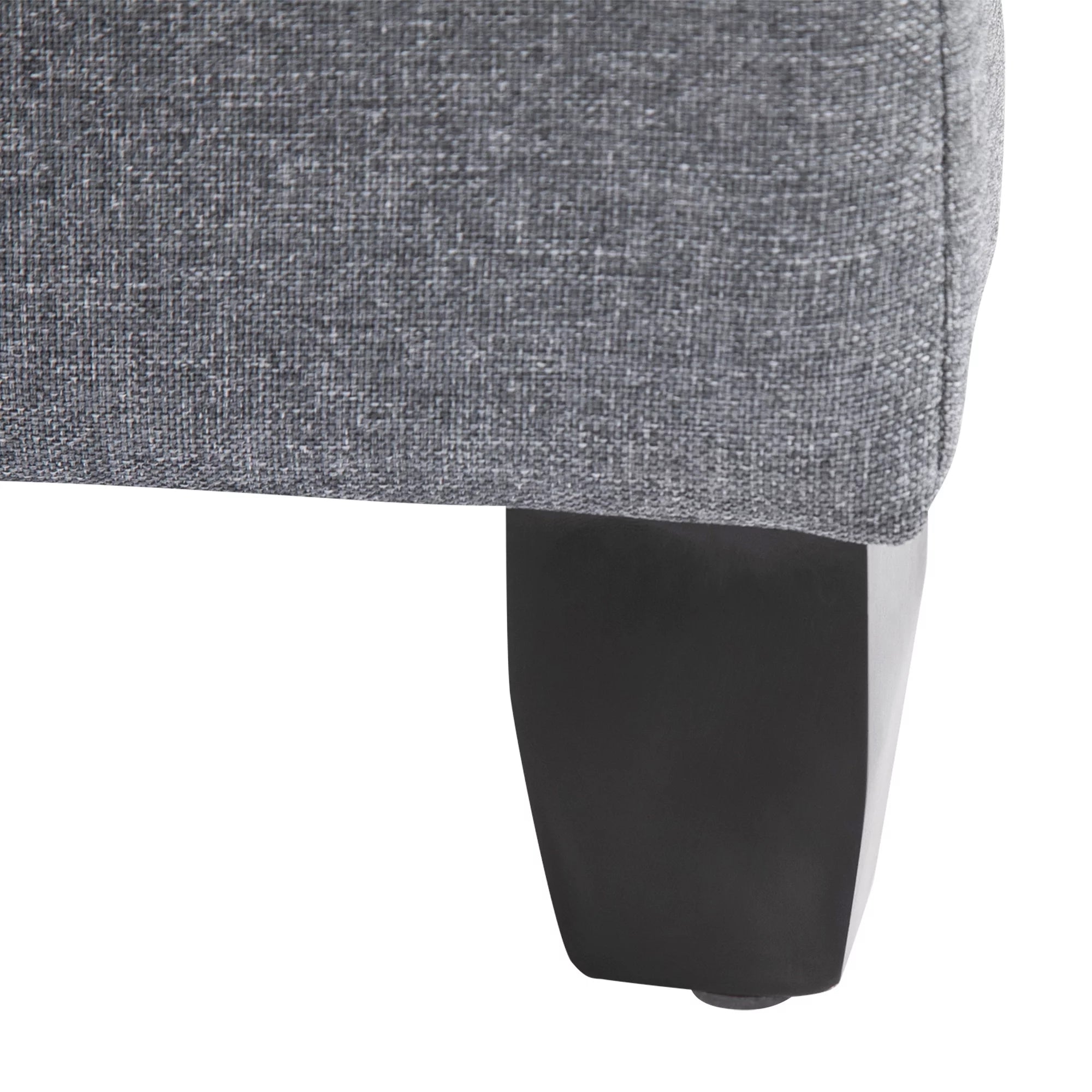 Gray Half Moon Storage Ottoman with Lift Lid J863