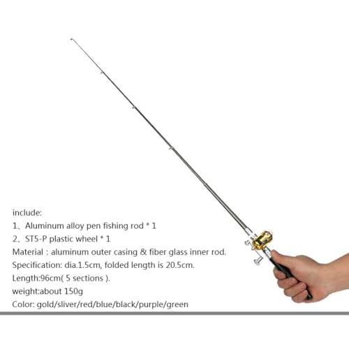 Portable Telescopic Fishing Rod with Spinning Reel Combo Kit H26028