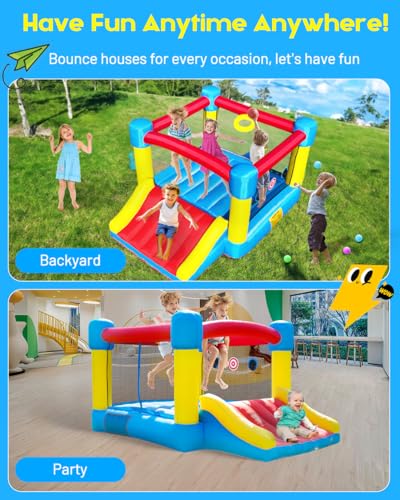 6.7'x8.4' Inflatable Bounce House with Slide L5243