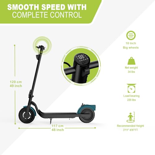 500W Motor 19 Mph 21 Miles 10" Tires Foldable Electric Scooter U633
