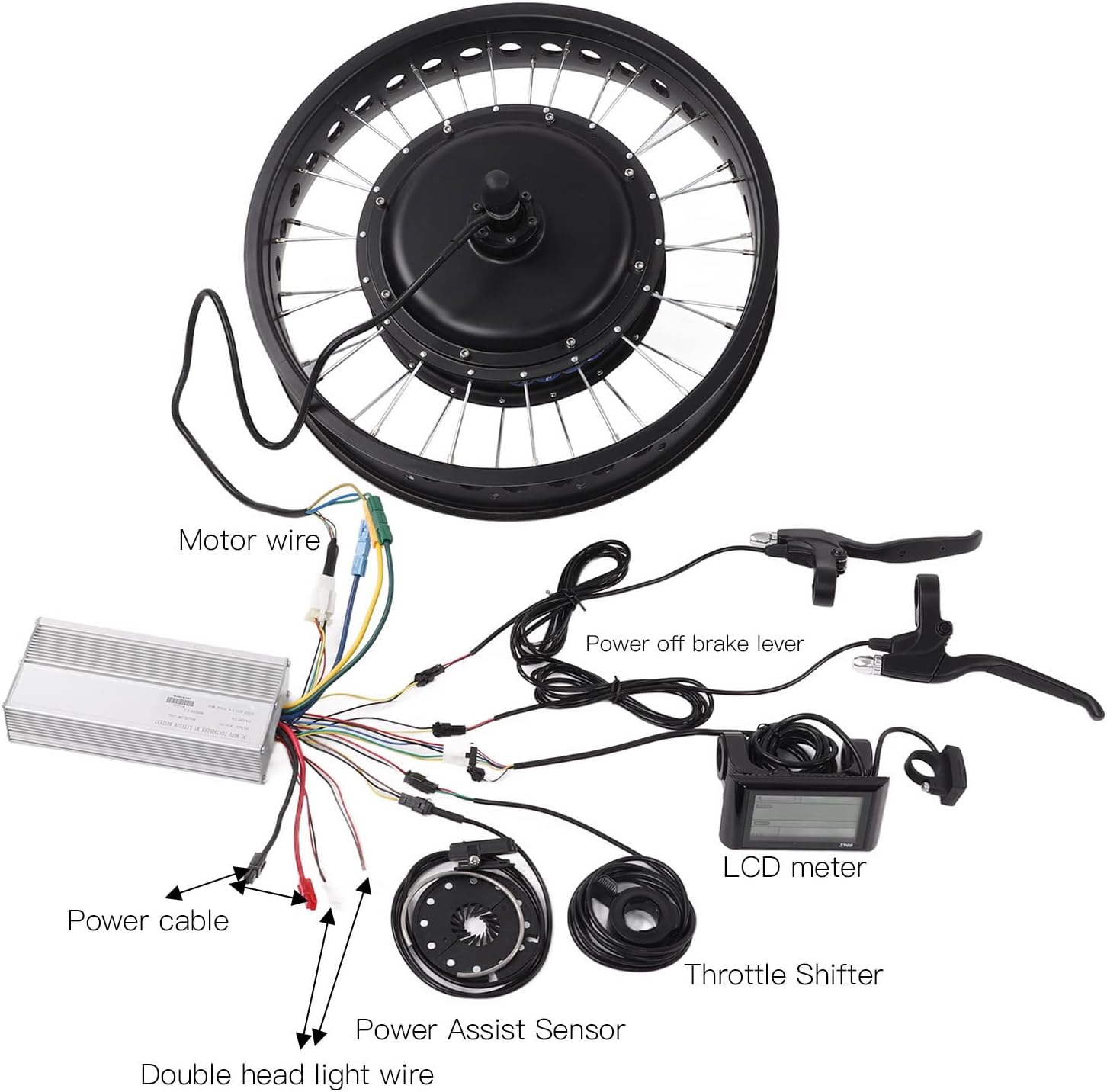 20 Inch 1500W Electric Bike Conversion Kit with Controller M779314