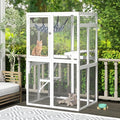 Black Wooden Cat Enclosure Z227