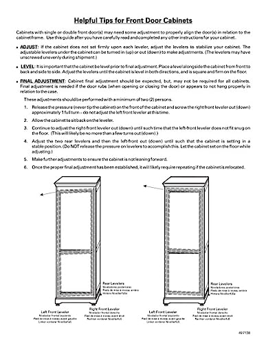 Espresso Curio Cabinet with Six Glass Shelves and Locking Door R882866