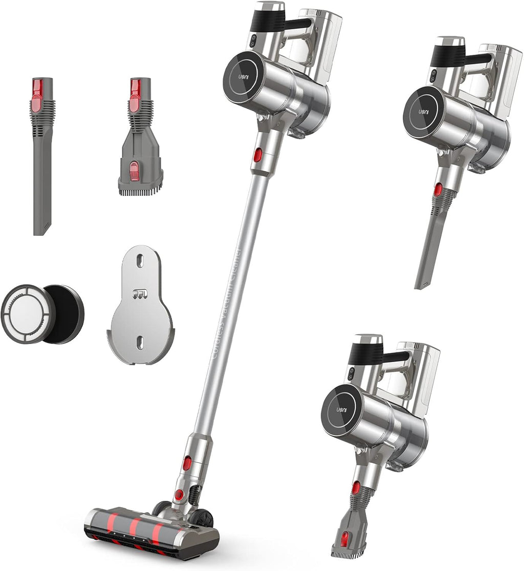 Cordless Stick Vacuum Cleaner 28KPA 3 in 1 Lightweight with LED Headlights Detachable Battery G9613