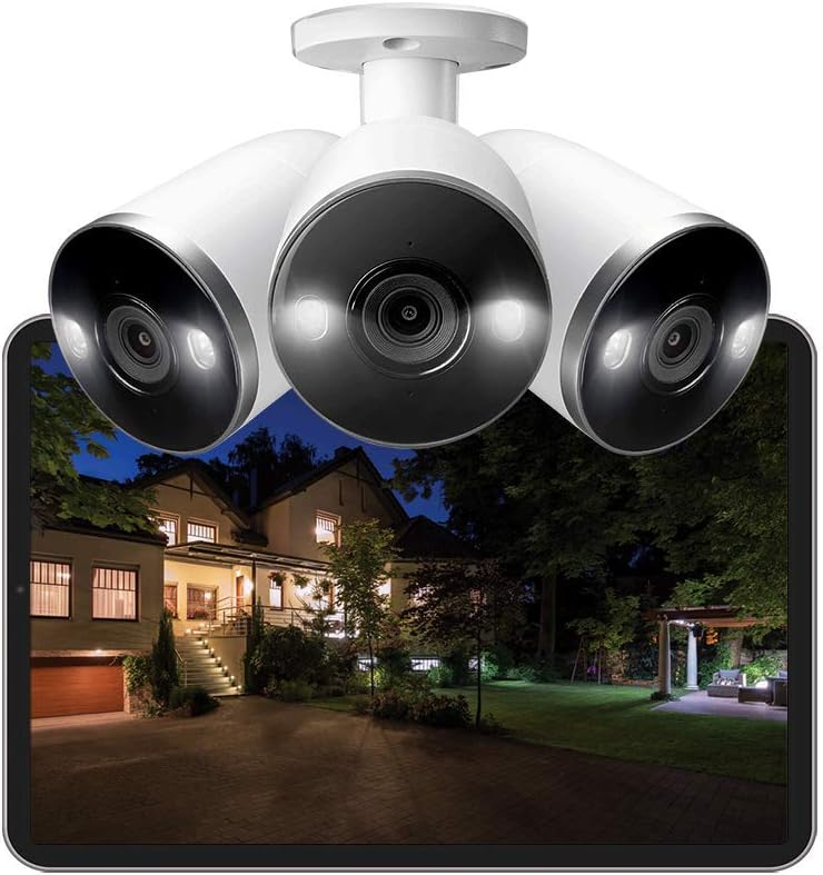 4K Security Camera System, 16-Channel 3TB NVR with 8 Indoor/Outdoor Wired IP POE Metal Cameras V7861
