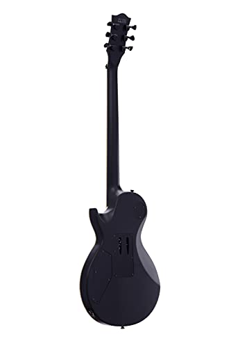 Satin Black Solid Body Electric Guitar with Floyd Rose Tremolo F441825