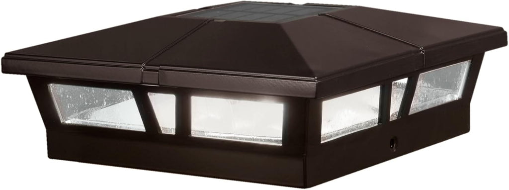 6x6 Brown Aluminum Solar Post Cap E7896