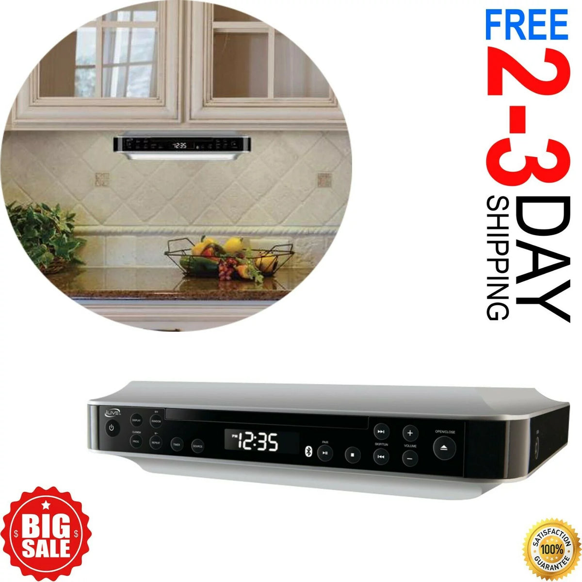 Under Cabinet CD Stereo Timer Q248