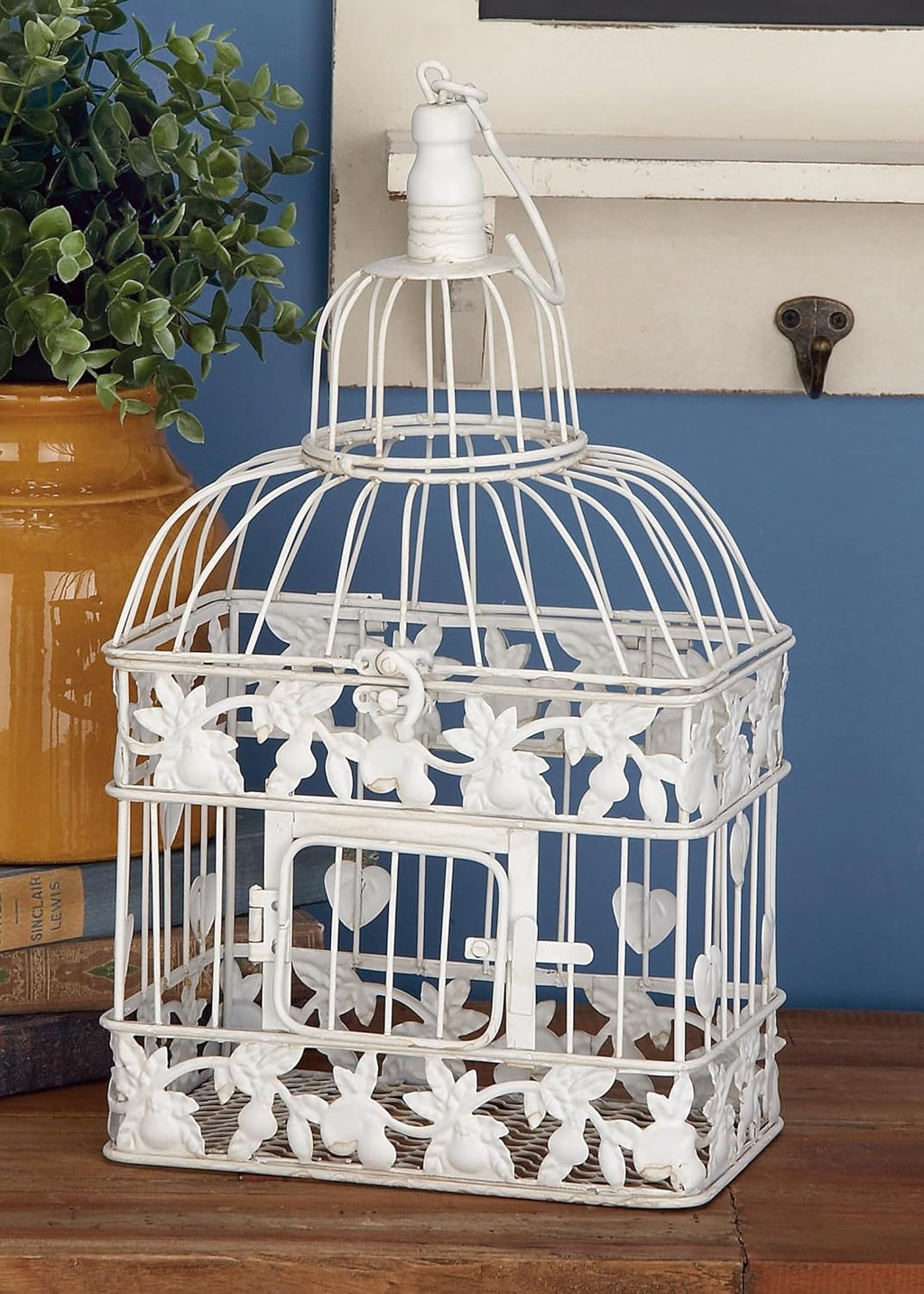 White Metal Birdcage U6316