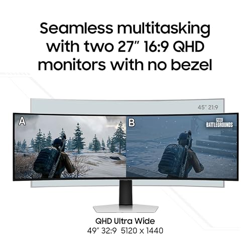 49" Curved OLED Gaming Monitor, 240Hz, 0.03ms, Height Adjustable Stand T723