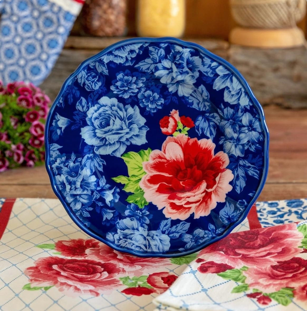 12-Piece Blue Floral Dinnerware Set N89731