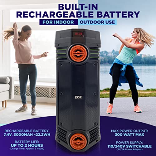 300W Dual 6.5” Rechargeable Bluetooth PA Speaker N486244