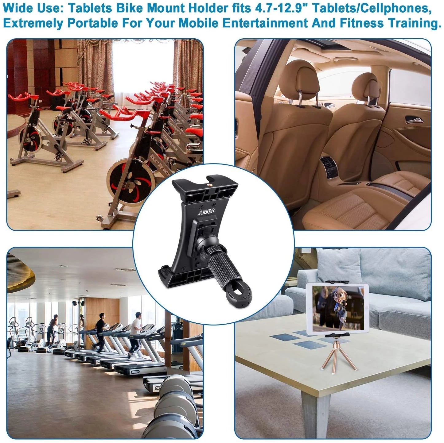 Tablet Holder Mount for Bike Treadmill Exercise Bicycle Y33435