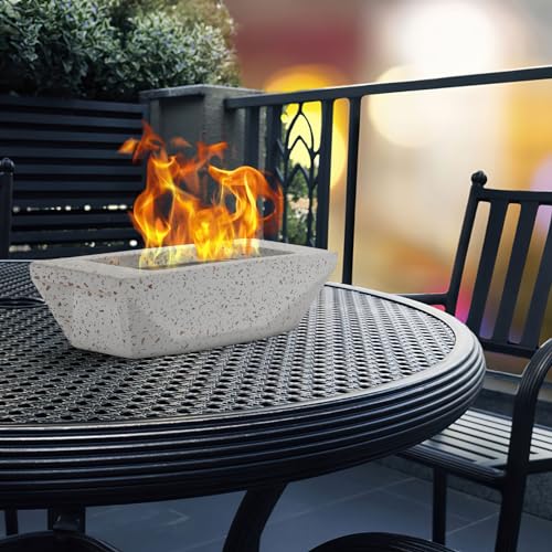 Concrete-Black 12.5" Portable Tabletop Fire Pit Bowl P33575