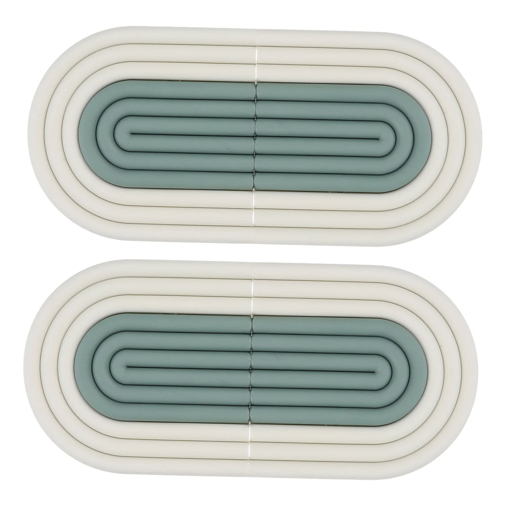 4 Pcs Anti-slip Kitchen Pot Pads Green B49931