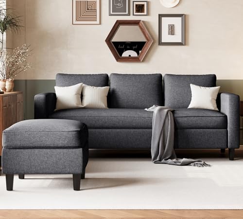 Dark Beige 3-Seat L Shaped Sectional Sofa with Chaise P958048