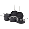 10 Piece Hard Anodized Nonstick Cookware Set, Black L20716