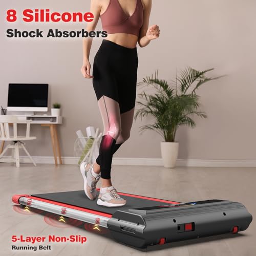 2 in 1 Walking Pad Treadmill with Remote Control 265LB Capacity E893237