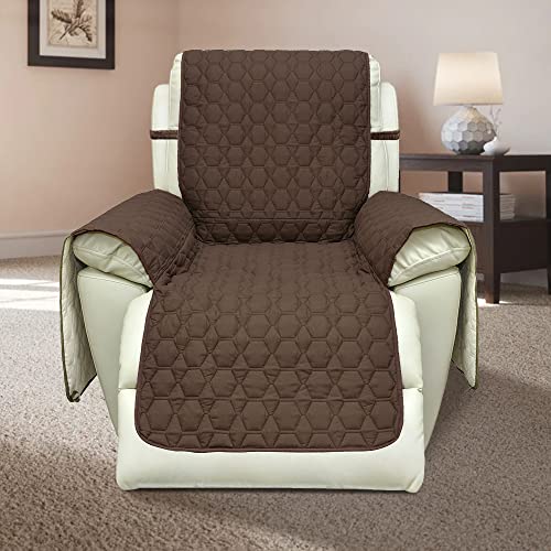 Beige 30 Inch Waterproof Recliner Chair Cover U357