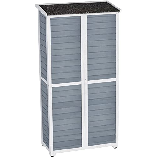 Outdoor Storage Cabinet Wood Metal Garden Shed 66" K867331