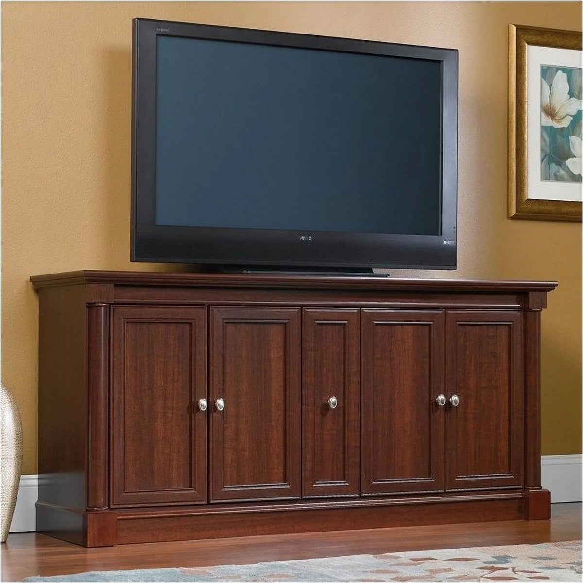 Cherry Entertainment Credenza with Cord Management L638