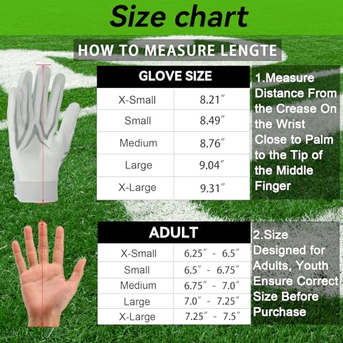 White Football Gloves U9044