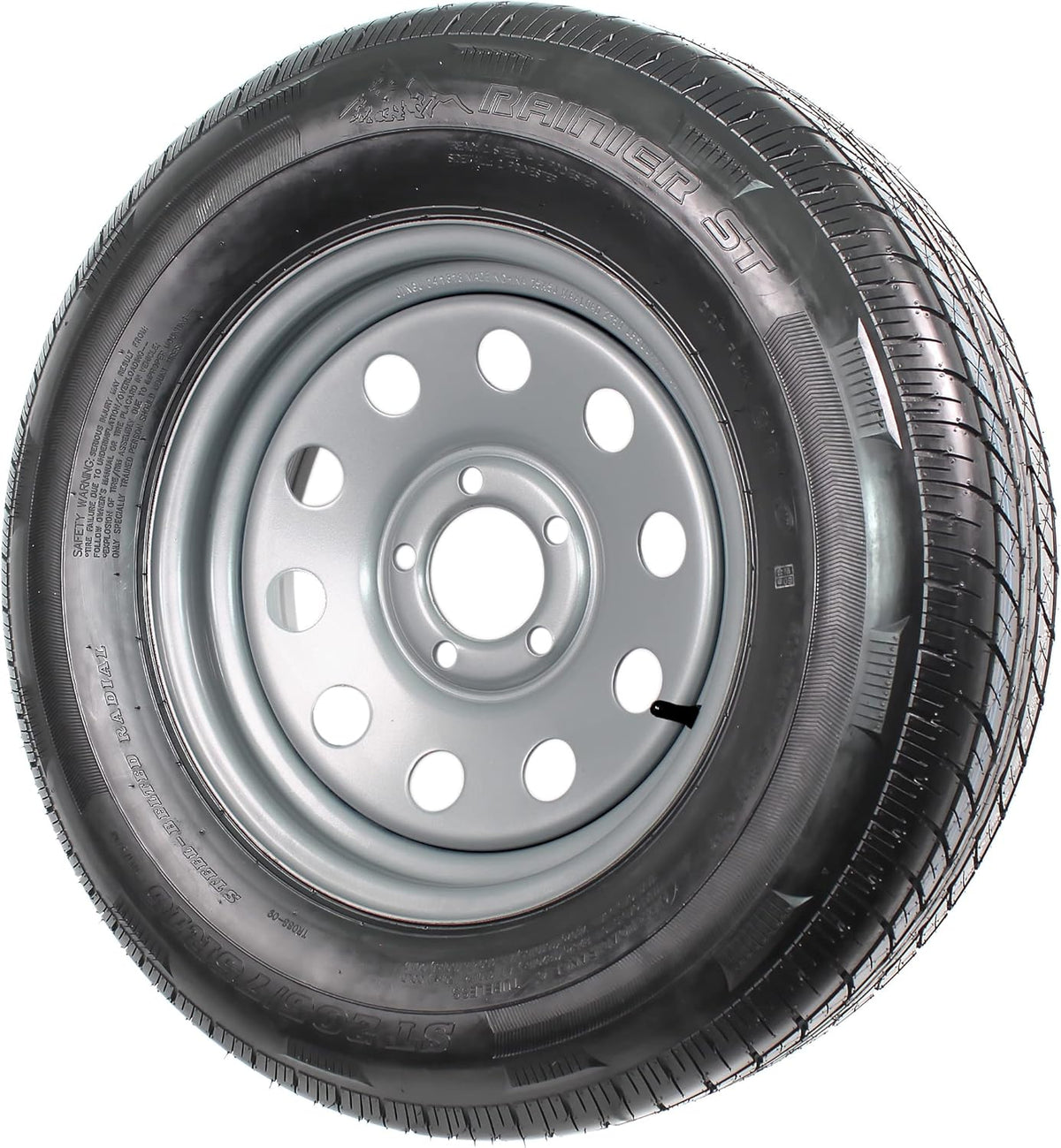 Gray Modular Trailer Tire On Rim ST205/75R15 5 Lug Wheel E453967