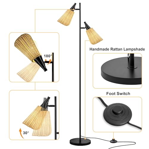 Gold Floor Lamp with Foot Switch Standing Lamp I842