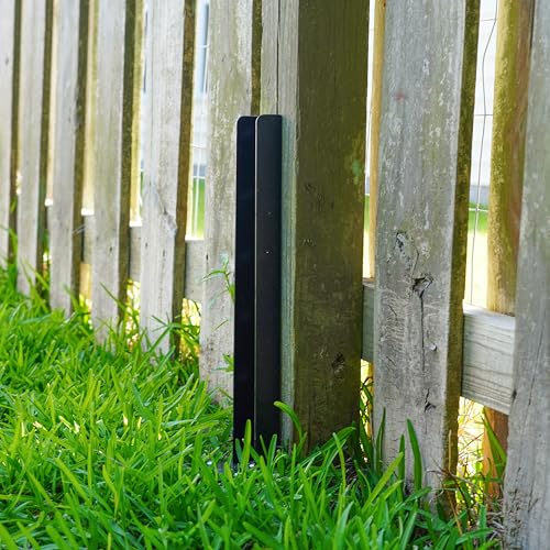 4-Pack 32in Stainless Steel Fence Post Anchor Black Q606