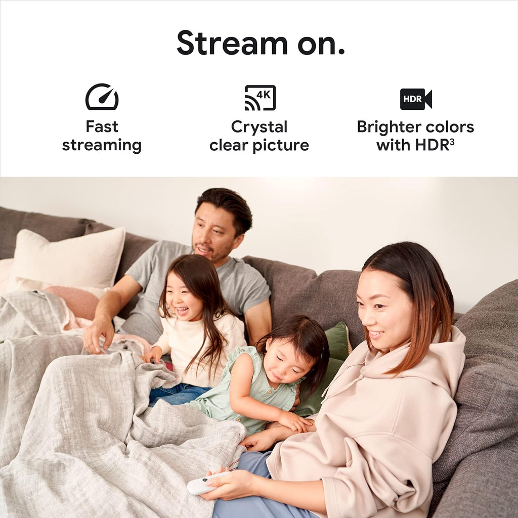 Chromecast with Google TV 4K Streaming Stick Snow A9937