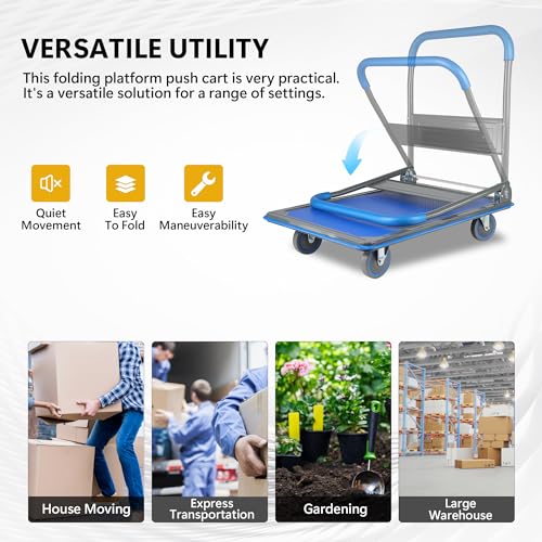 Foldable Push Cart Dolly 330 lbs. Capacity Hand Truck L875