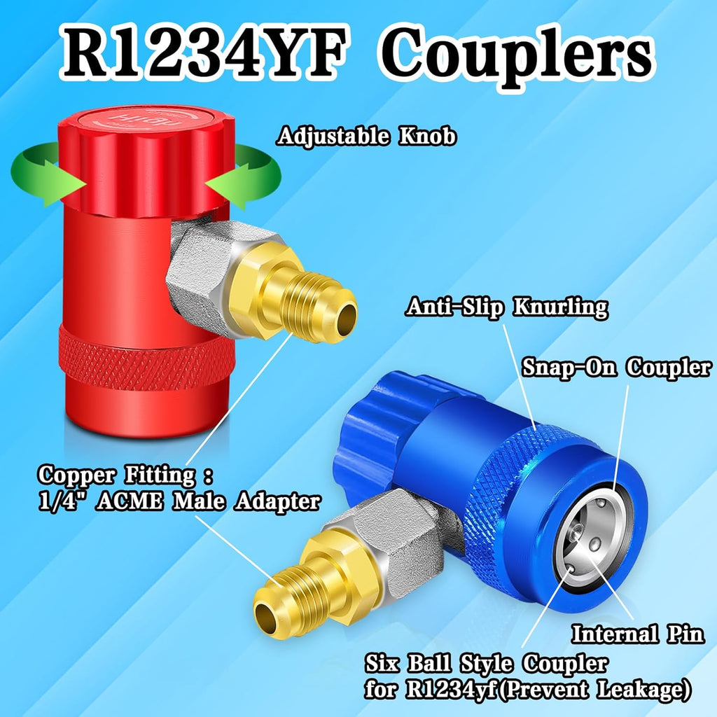 R1234yf Adapter Kit with Self-Sealing Can Taps I613299